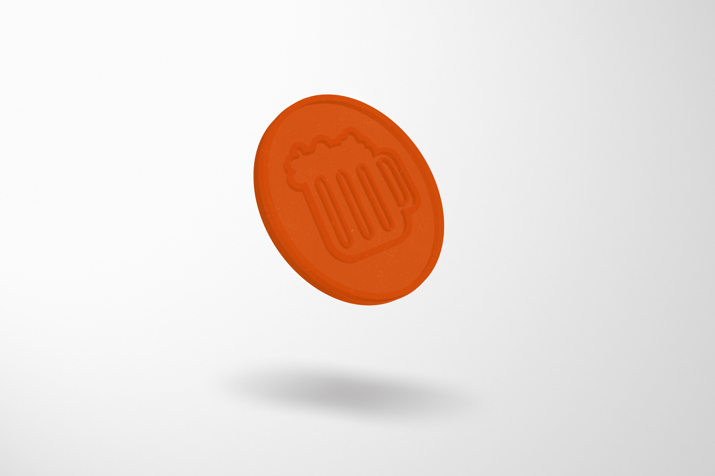 Ett foto av Präglade Plastpolletter i Lager från JM Band®. Köp Polletter i Öl Orange här.