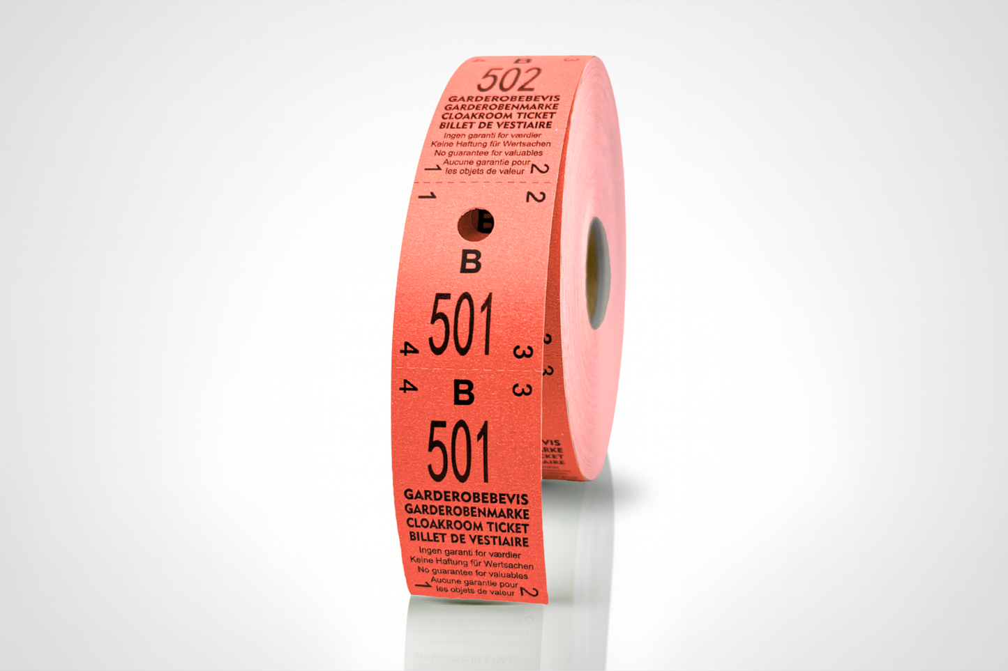 Garderobsbiljetter 2-delat (500 st)