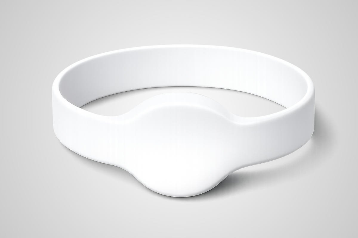 NFC silikonarmband med runt chip