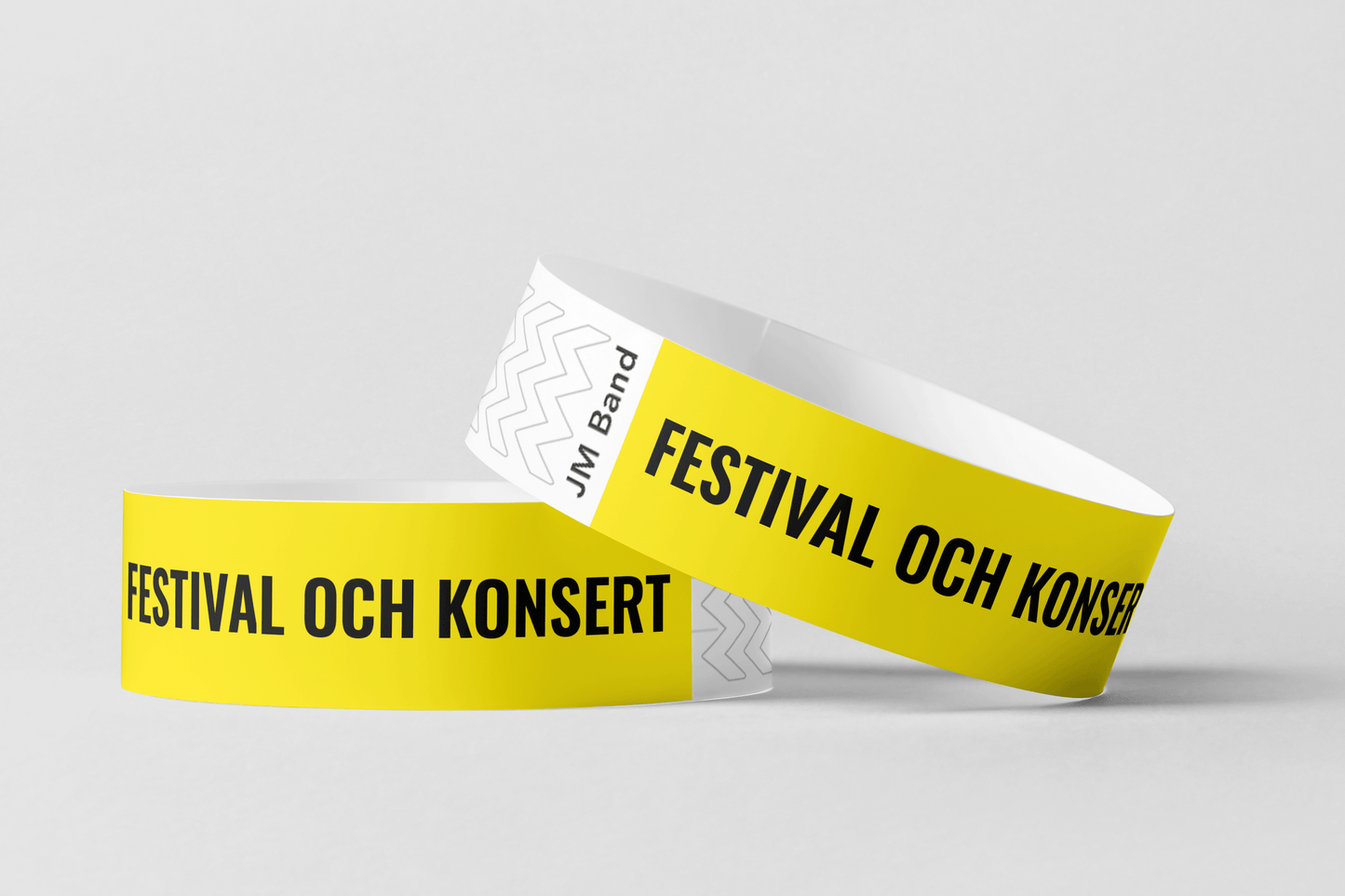 Specialtryckt Papperarmband med tryck Via e-post tillverkat av miljövänliga material.