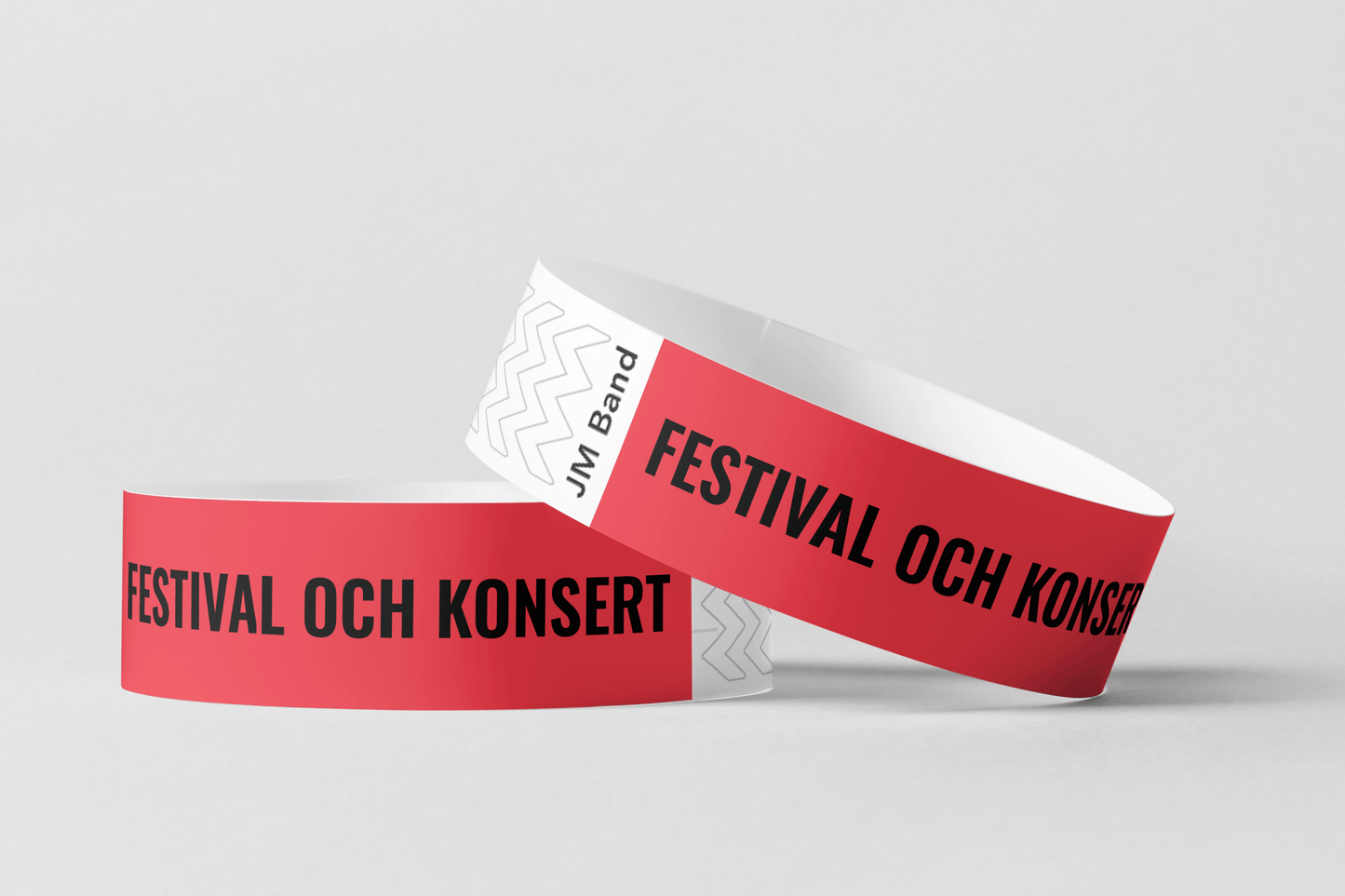 Specialtryckt Papperarmband med tryck Via e-post tillverkat av miljövänliga material.