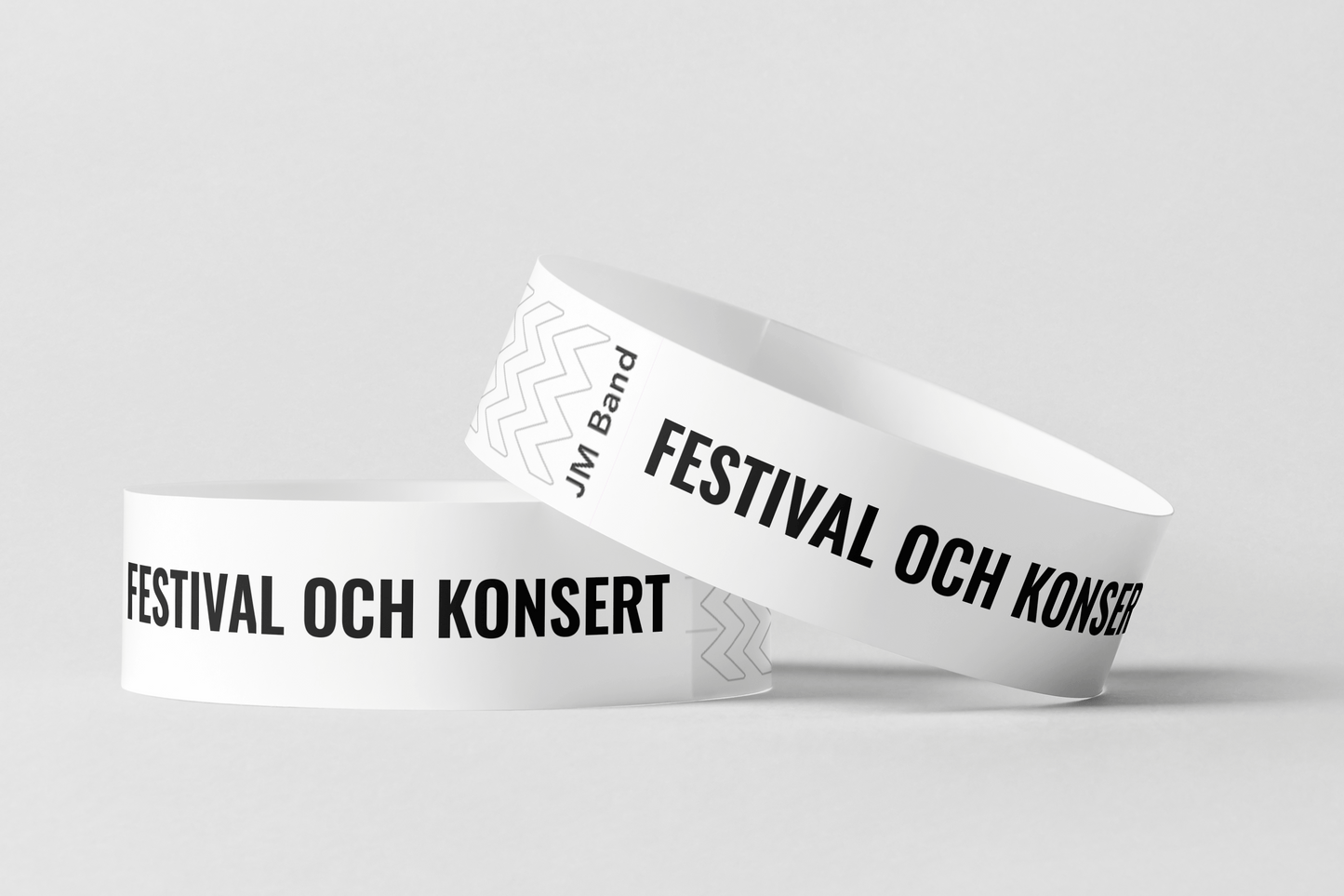 Specialtryckt Papperarmband med tryck Via e-post tillverkat av miljövänliga material.