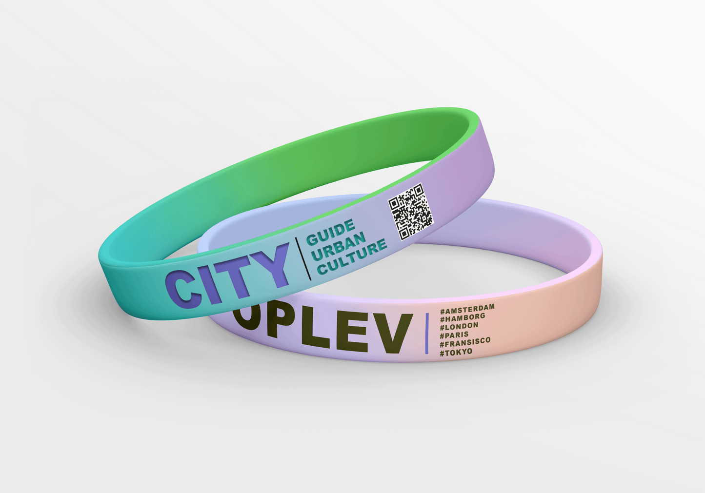 Två Skräddarsydda silikonarmband - förfråga armband som säger city of opolev.