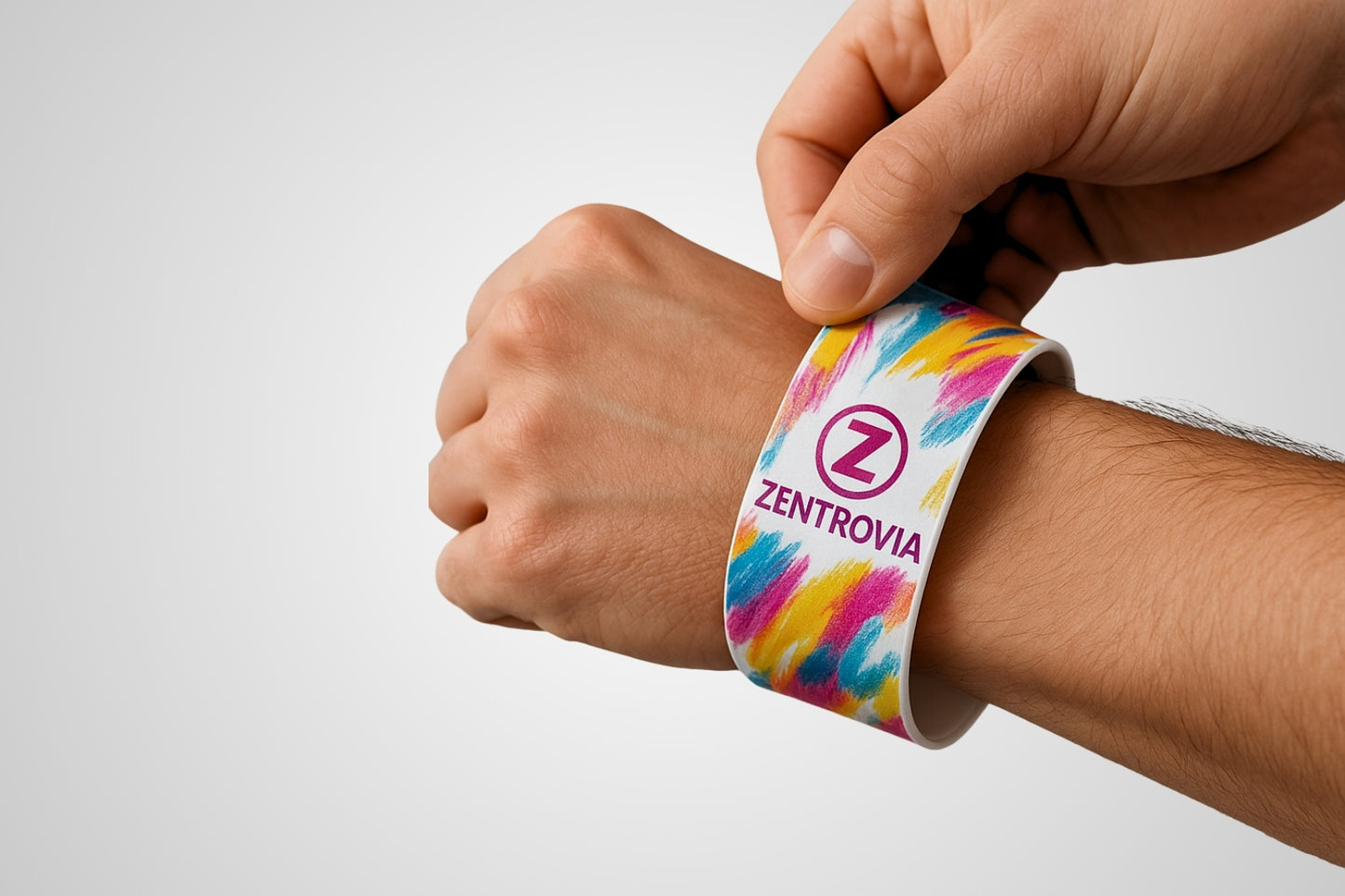 Slap-on Armband med Färgtryck