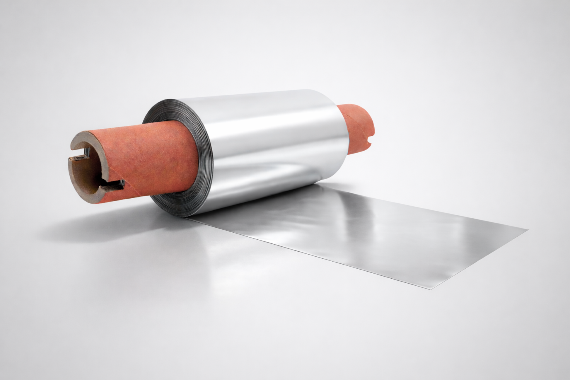 En rulle med silver termisk transferfolie för termisk överföring på band från JM Band®