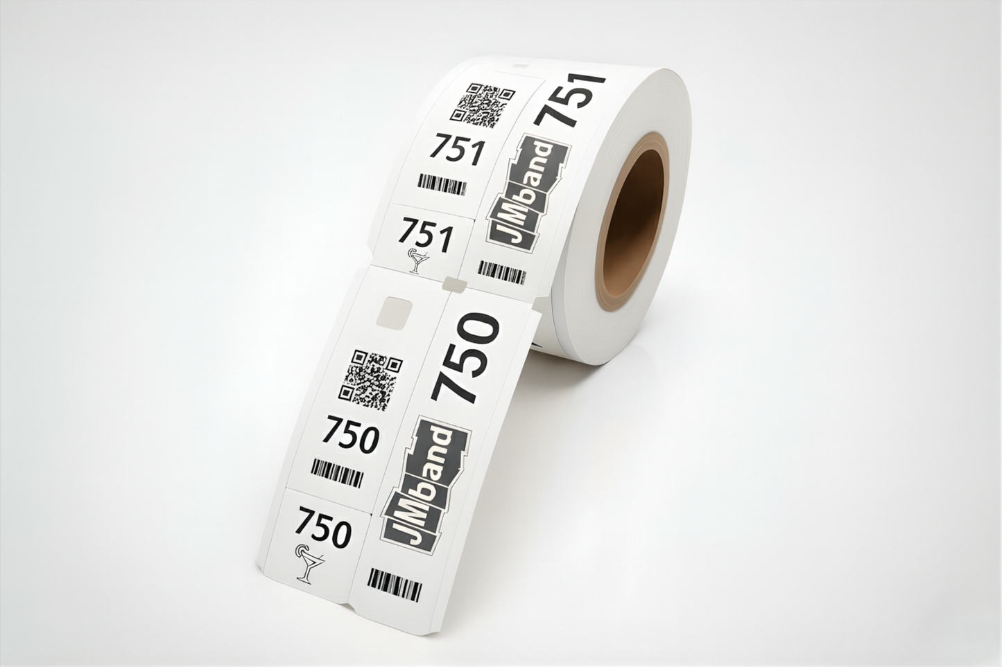 Garderobsbiljetter med Tryck