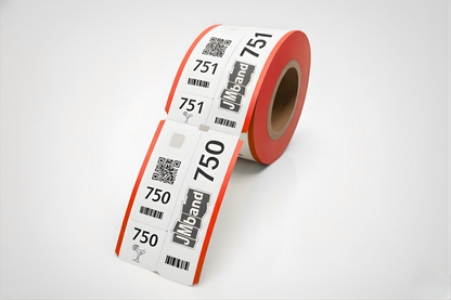 Garderobsbiljetter med Tryck