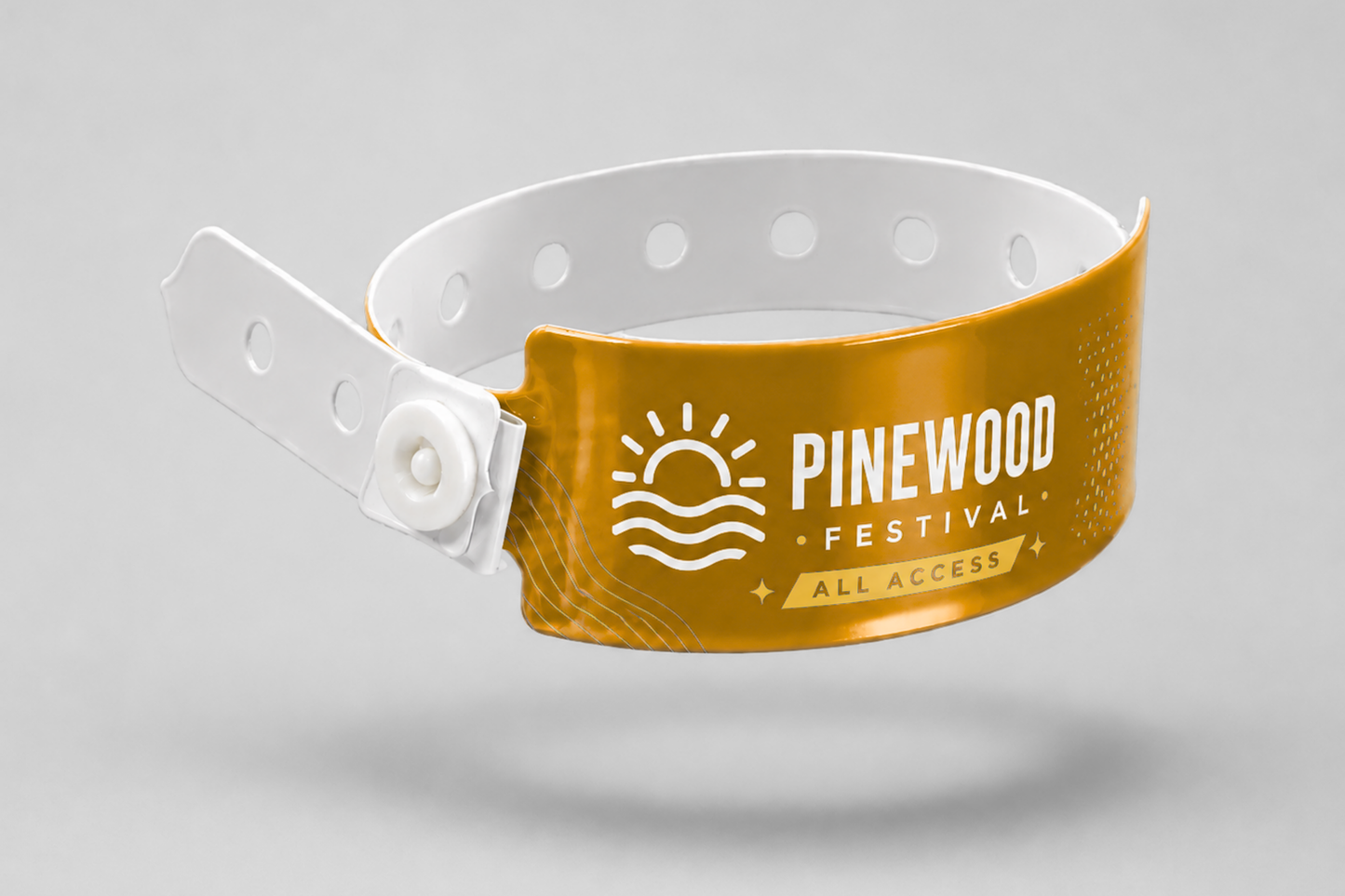 Ett foto av Plastarmband "W" med Tryck från JM Band®. Köp Plastikarmband i Brons här.