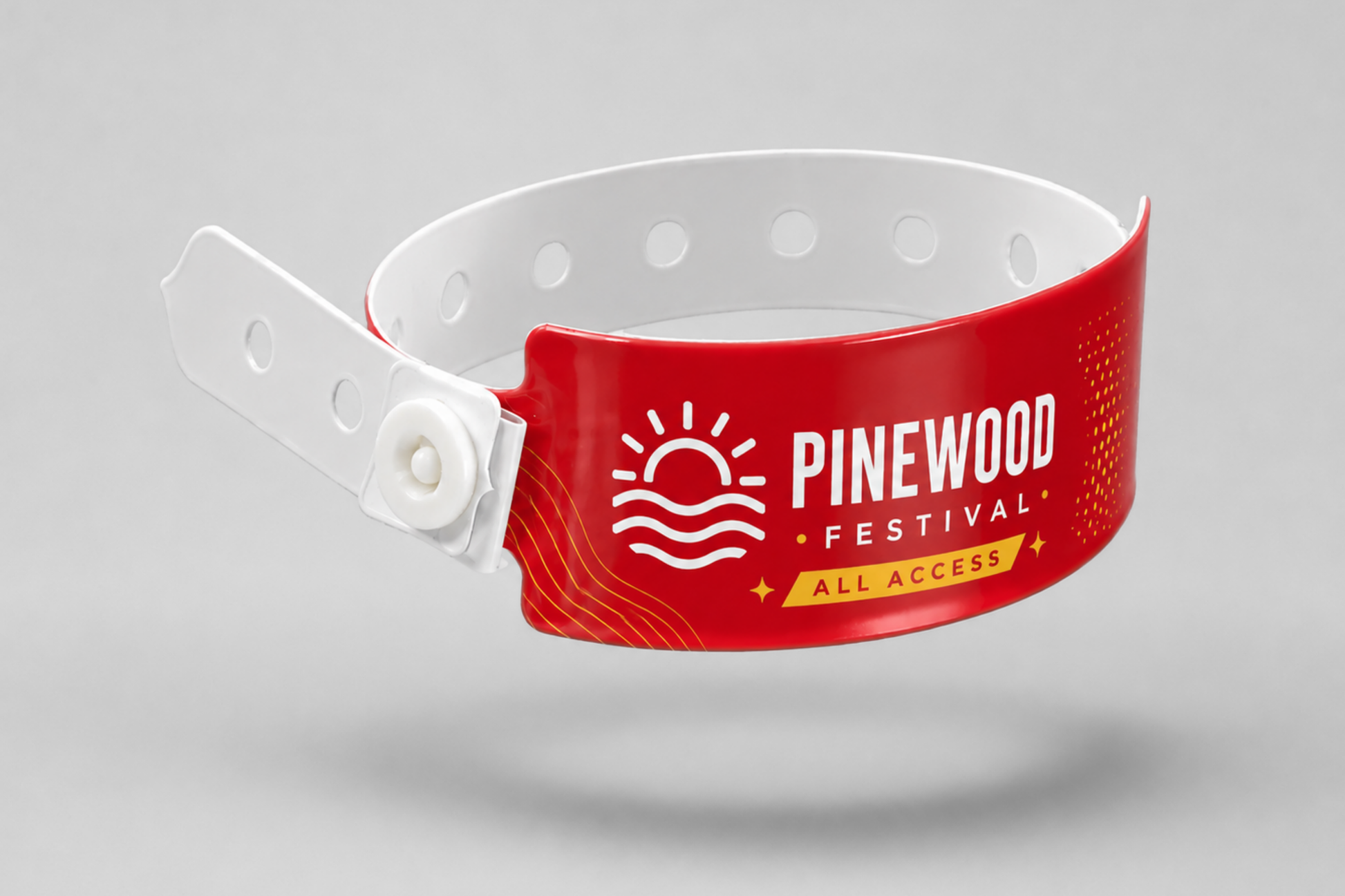 Ett foto av Plastarmband "W" med Tryck från JM Band®. Köp Plastikarmband i Röd här.
