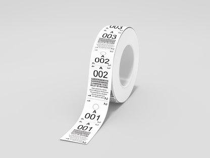 Garderobsbiljetter 2-delat (500 st)