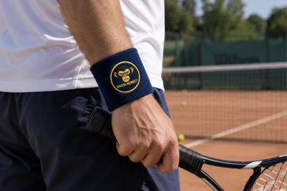 Svettband / sportband med broderad logotyp
