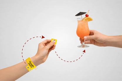 Inträdesarmband med avtagbar biljett