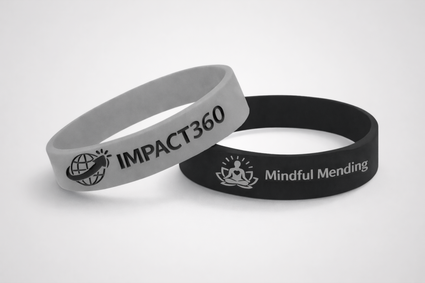 Präglade silikonarmband med färgfyllning från JM Band®