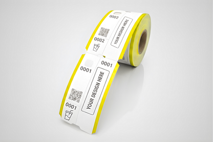 Garderobsbiljetter med Tryck