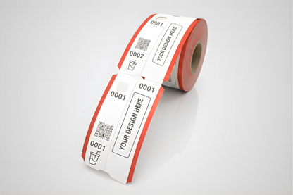 Garderobsbiljetter med Tryck