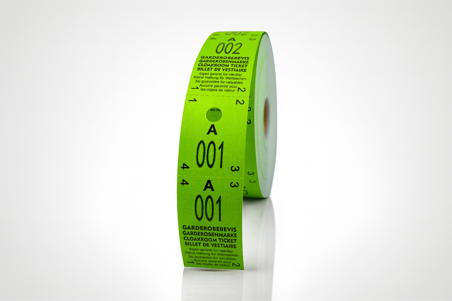 Garderobsbiljetter 2-delat (500 st)