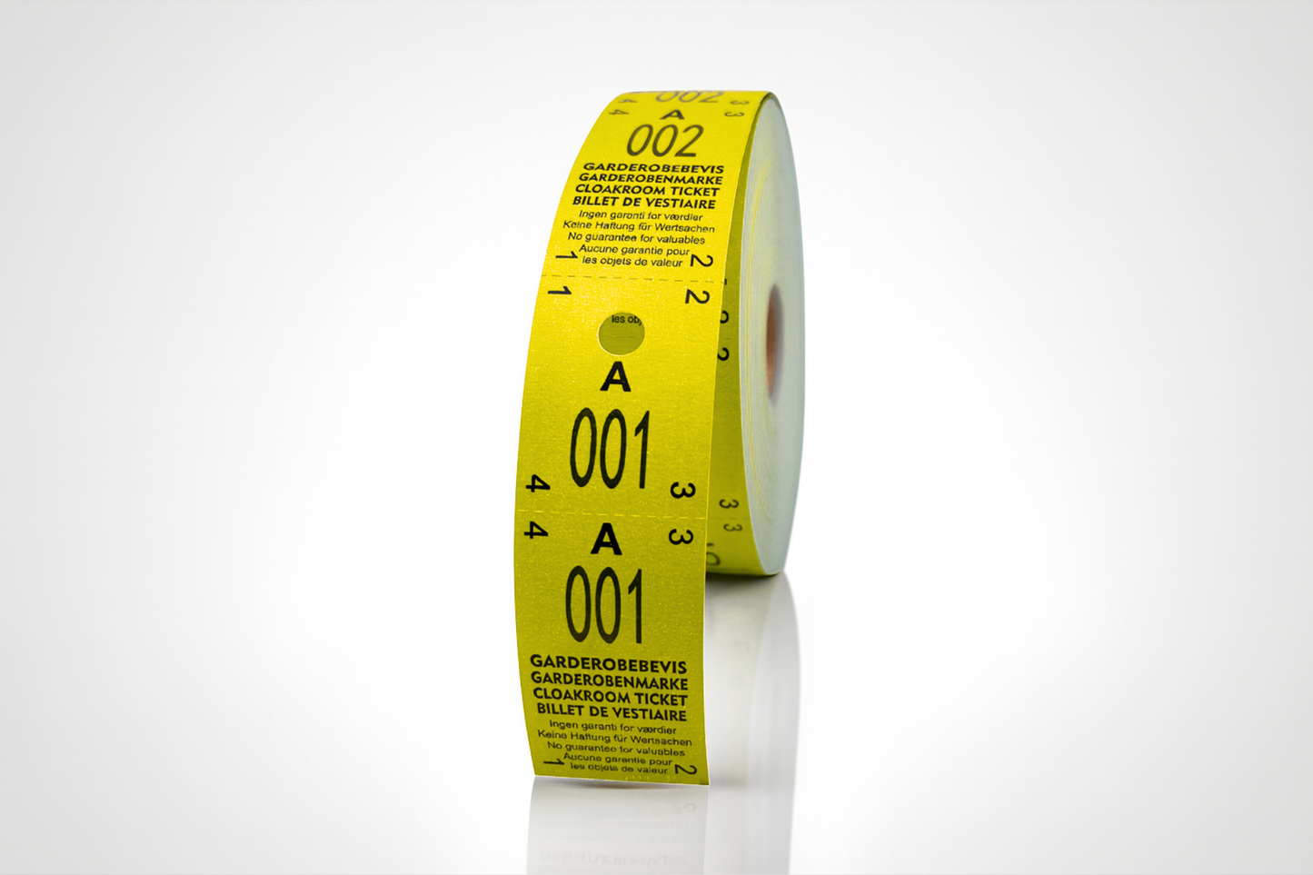 Garderobsbiljetter 2-delat (500 st)