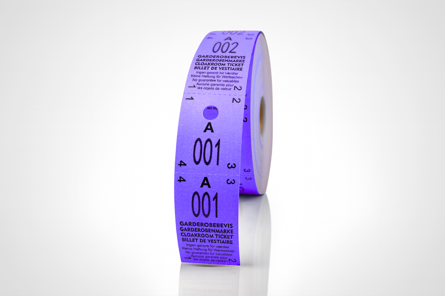 Garderobsbiljetter 2-delat (500 st)
