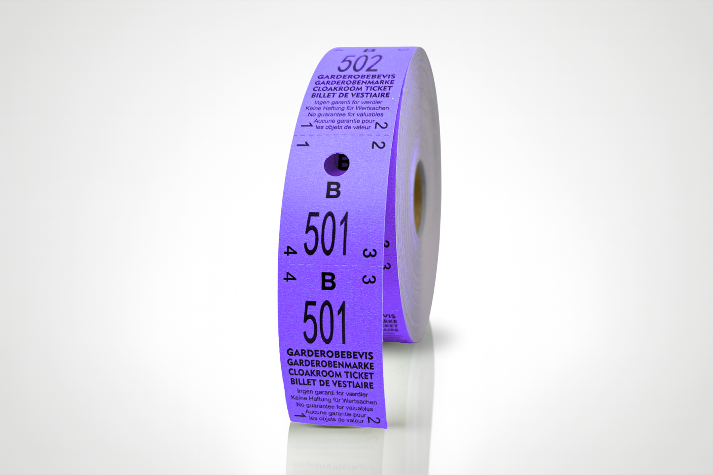 Garderobsbiljetter 2-delat (500 st)