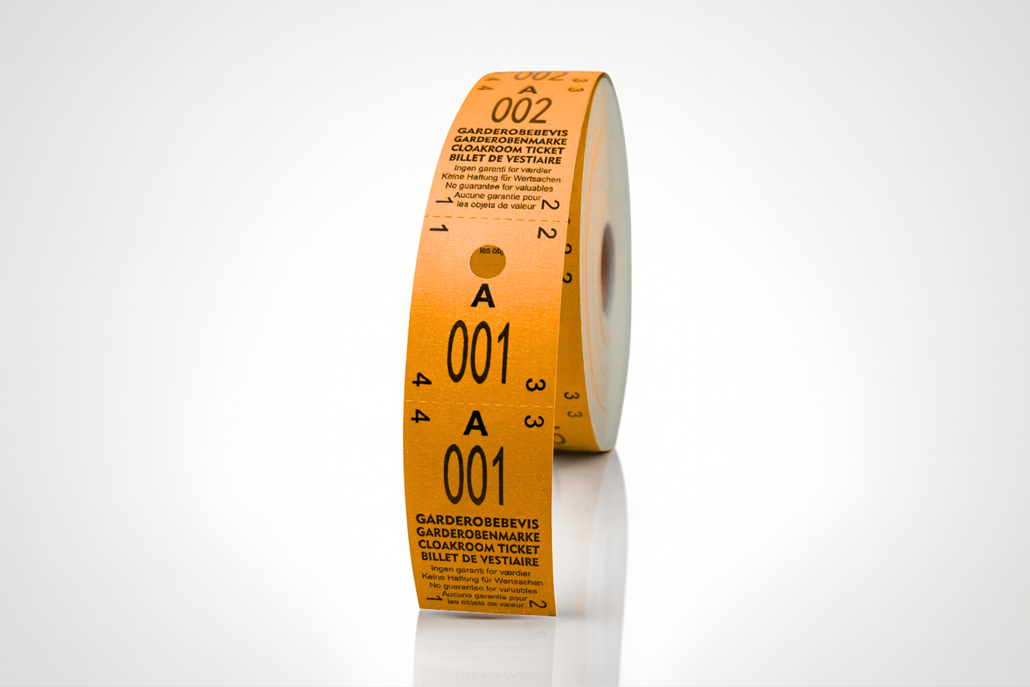 Garderobsbiljetter 2-delat (500 st)