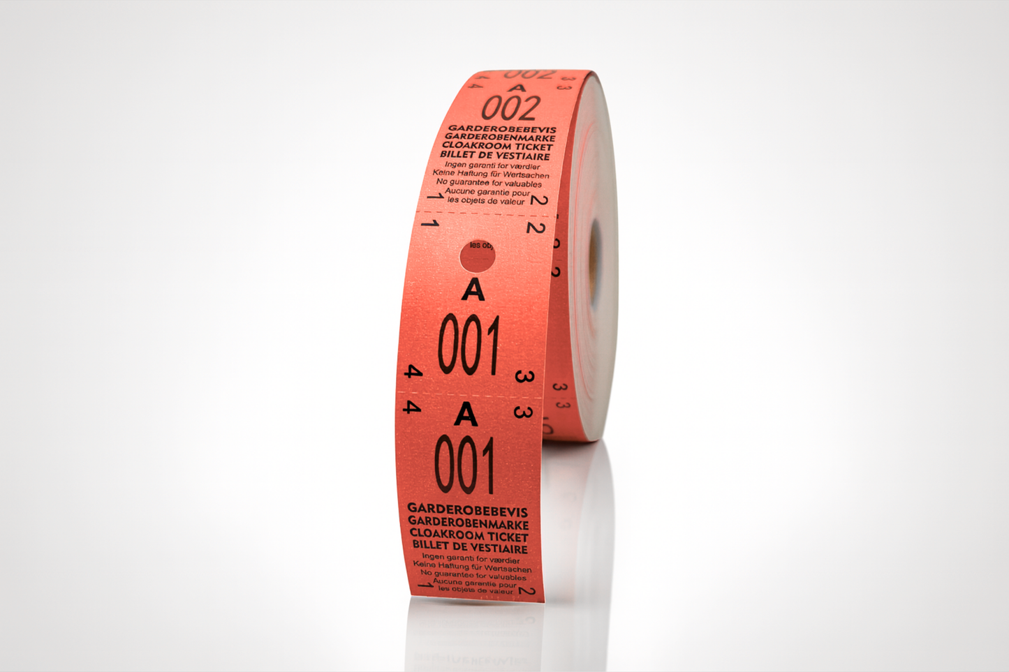 Garderobsbiljetter 2-delat (500 st)