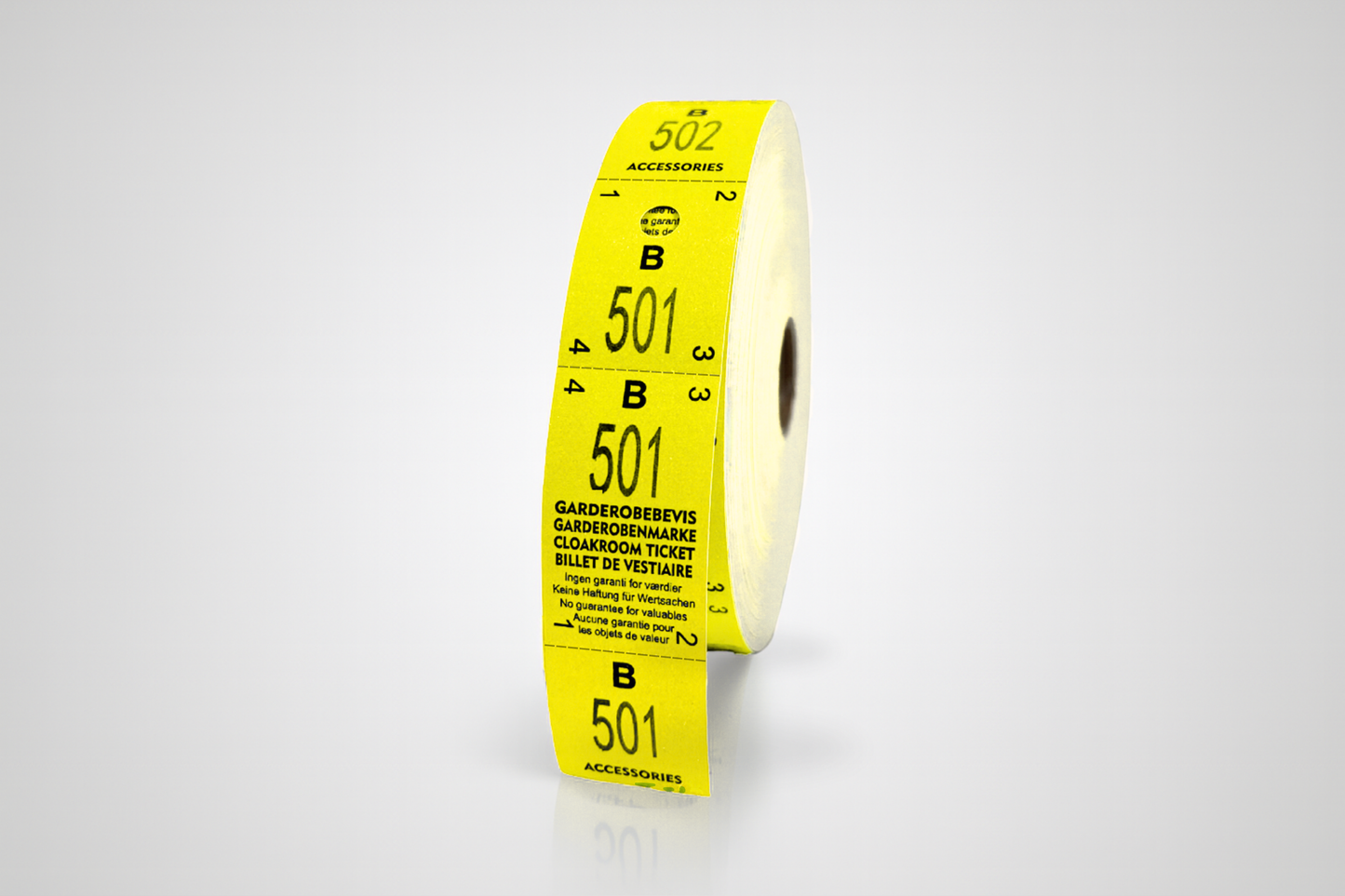 Garderobsbiljetter 3-delat (500 st)