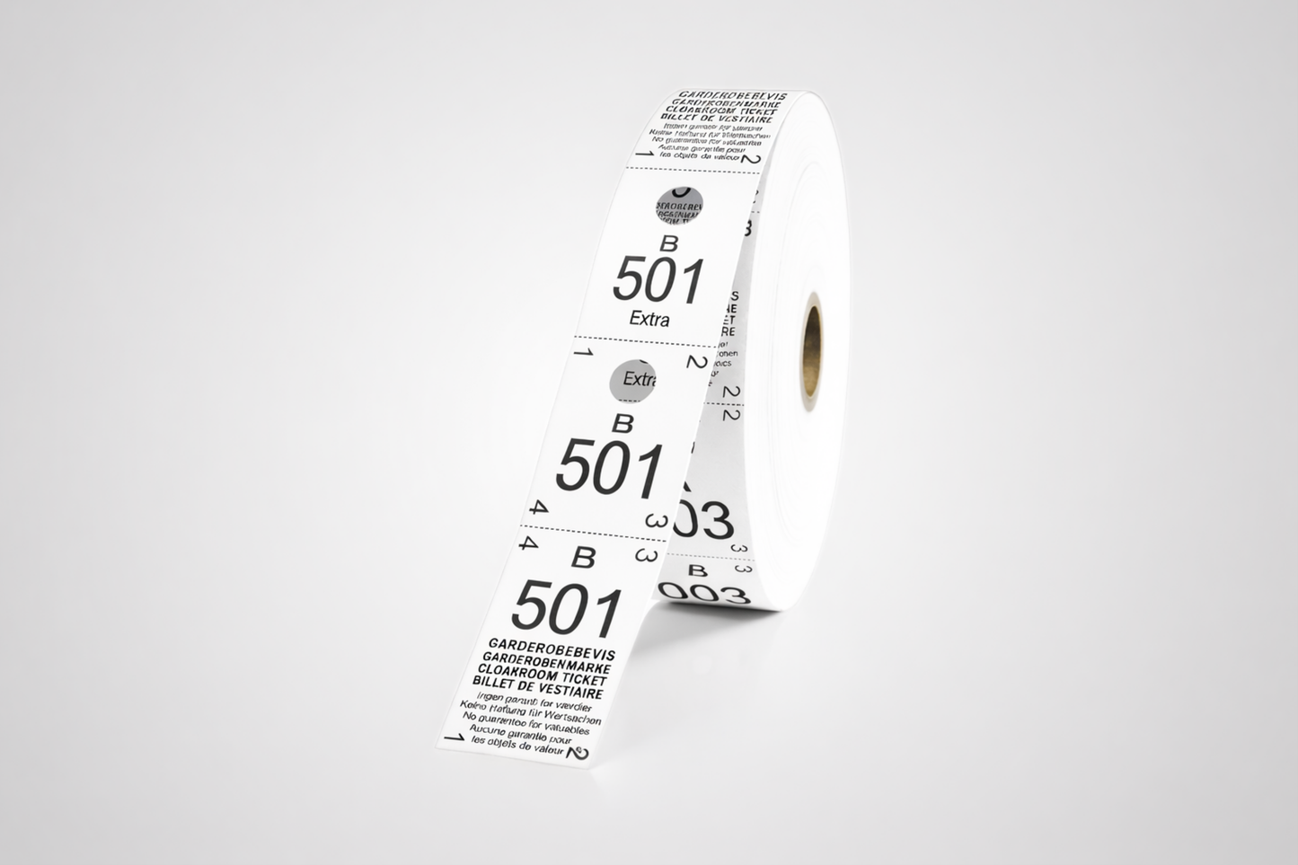 Garderobsbiljetter 3-delat (500 st)