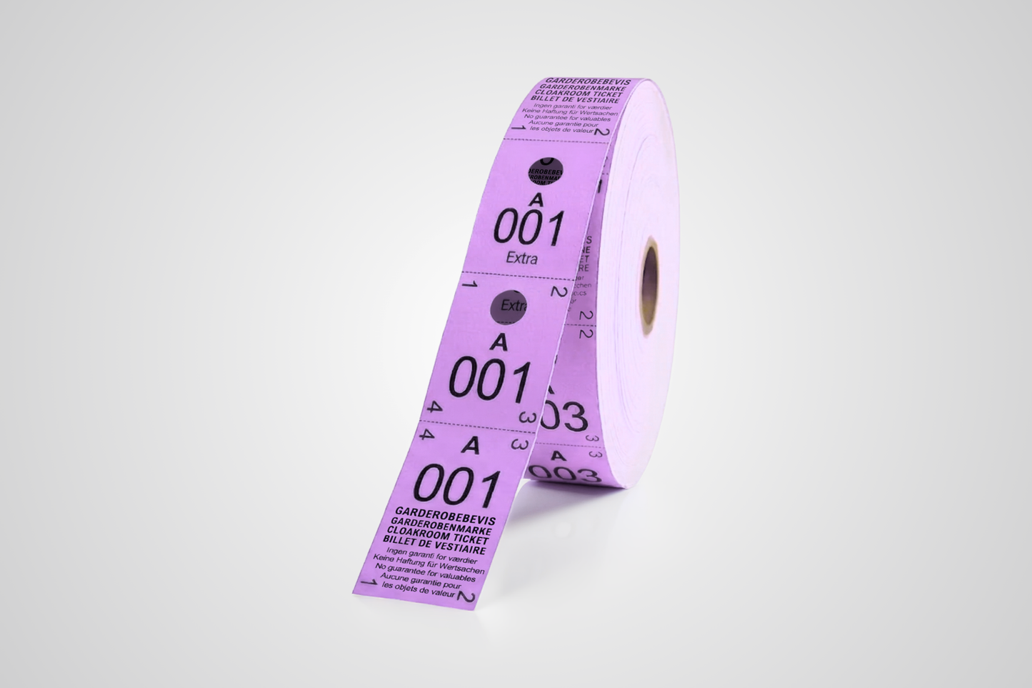 Garderobsbiljetter 3-delat (500 st)