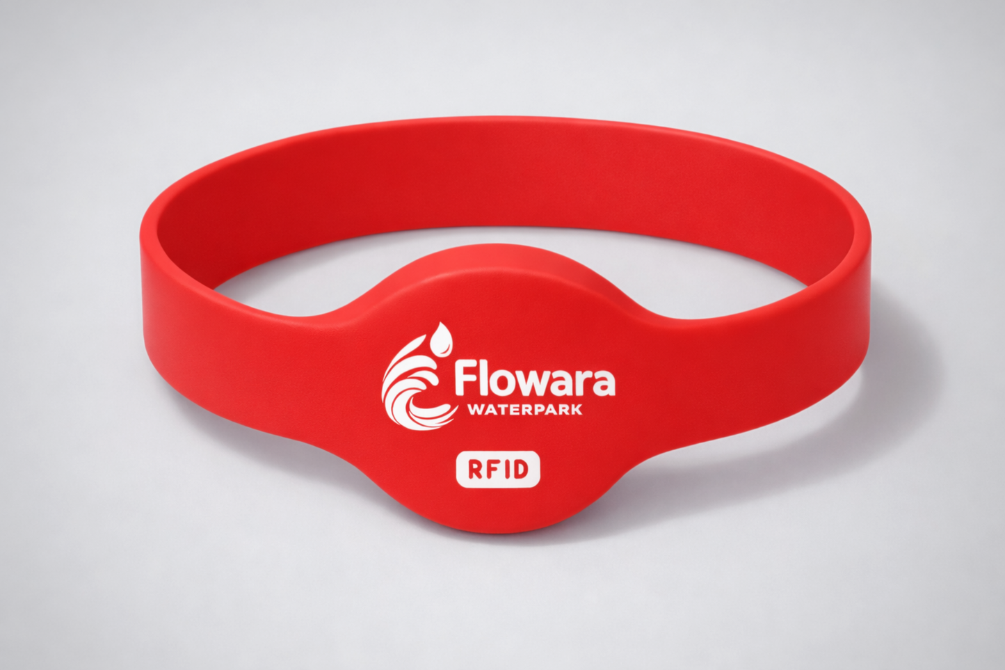 NFC silikonarmband med runt chip