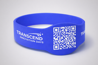 Ett foto av Silikonarmband med QR-Kod från JM Band®. Köp Silikonarmband här.