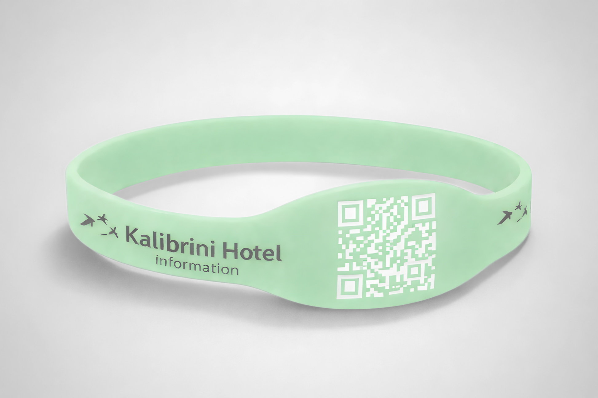 Ett foto av Silikonarmband med QR-Kod från JM Band®. Köp Silikonarmband här.