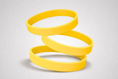 Ett foto av Silikonarmband utan Tryck från JM Band®. Köp Silikonarmband i gul här.