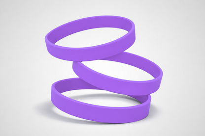Ett foto av Silikonarmband utan Tryck från JM Band®. Köp Silikonarmband i lila här.