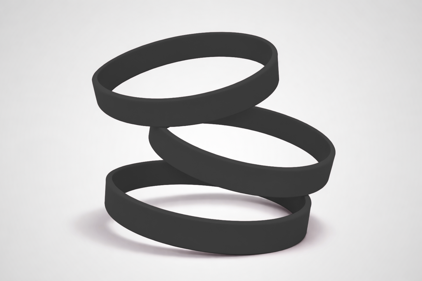 Ett foto av Silikonarmband utan Tryck från JM Band®. Köp Silikonarmband i svart här.