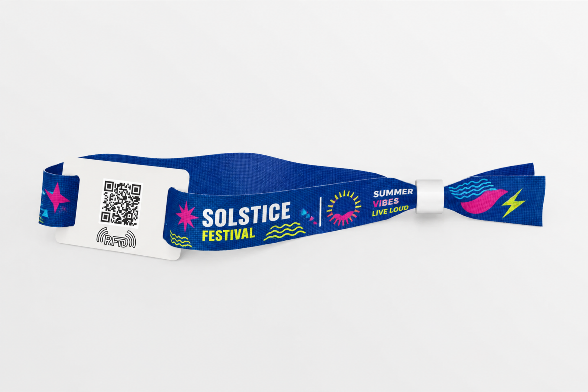 RFID Tygarmband med färgtryck för festialler och events