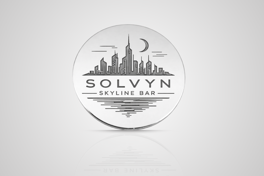 Metallpolletter i silver med graverad logotyp från JM Band®