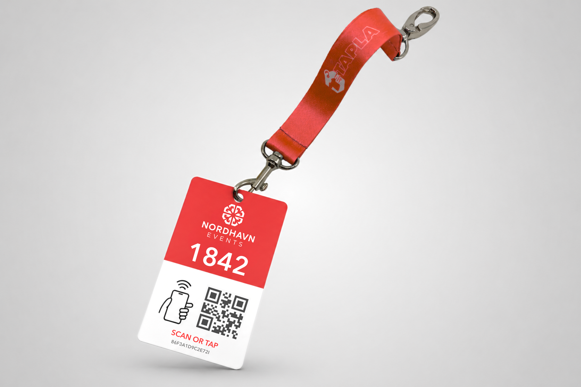 Garderobetiketter med NFC och tryck till online garderobssystem