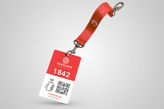 Garderobetiketter med NFC och tryck till online garderobssystem