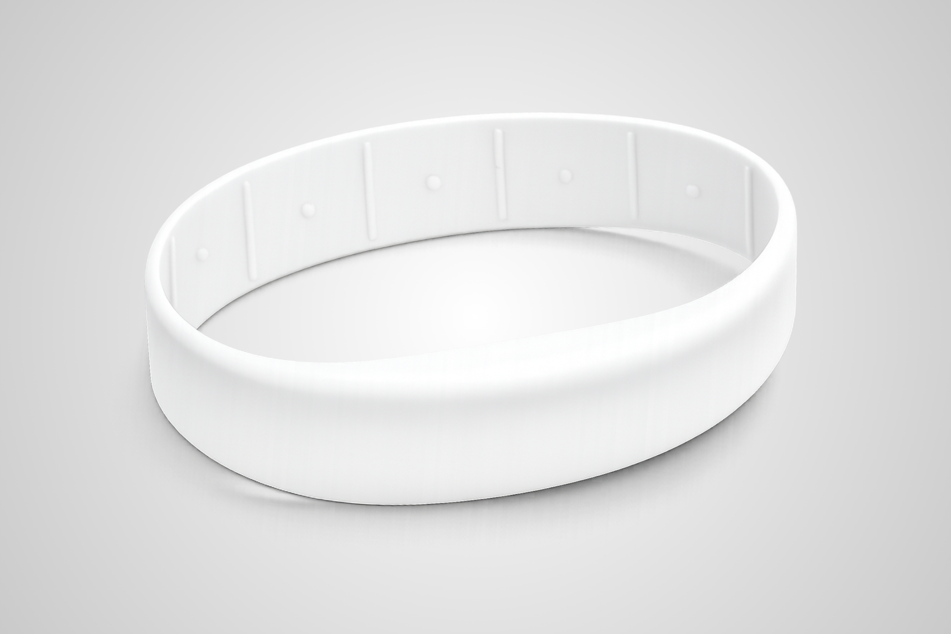 Vitt Silikonarmband från JM Band® med tryck och RFID