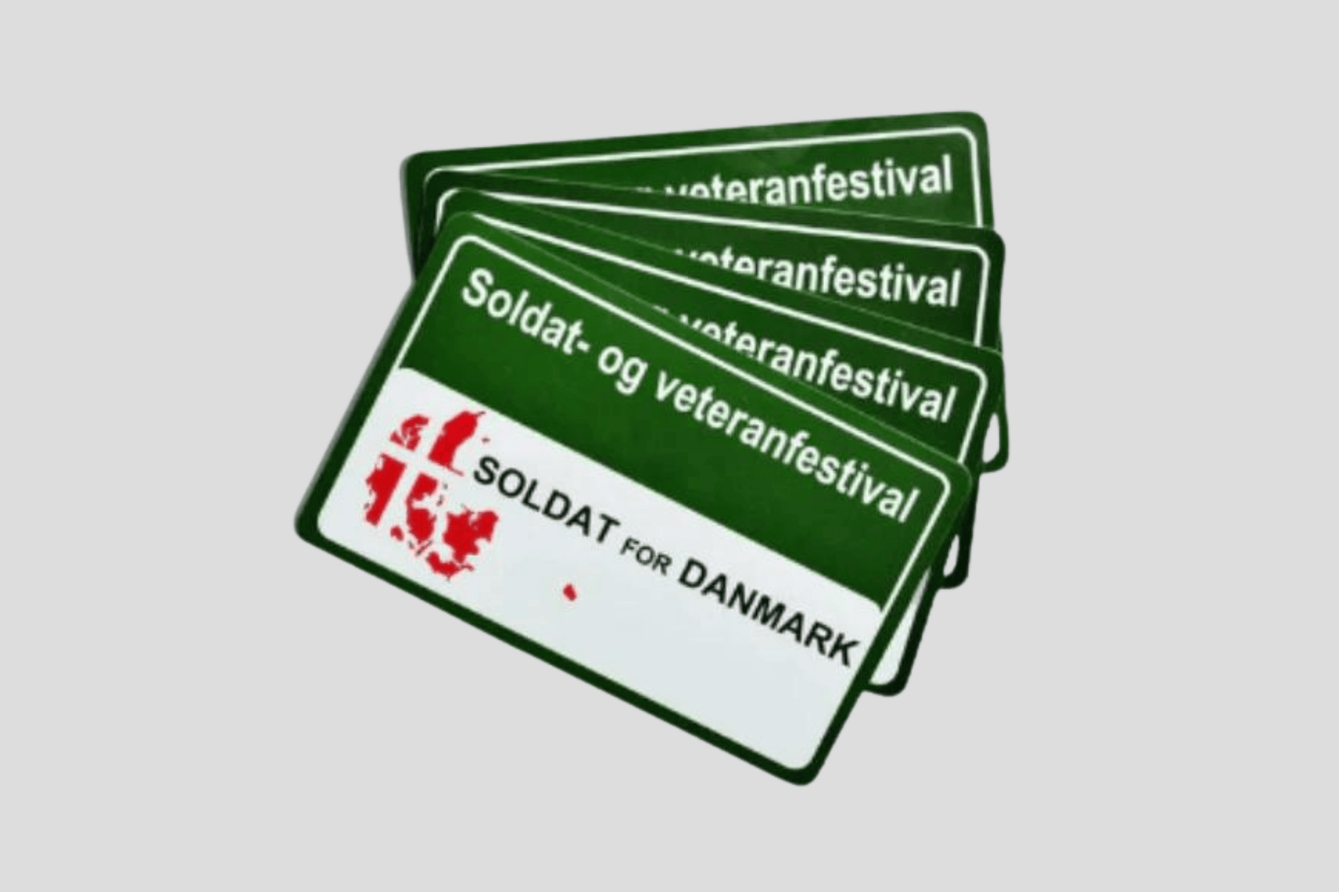 En samling av Plastkort fullfärg Via e-post med orden "Soldat Festival" och "Danmark". Dessa Plastkort fullfärg Via e-postmärken är sakkunnigt tryckta med livfulla, högkvalitativa utskrifter.