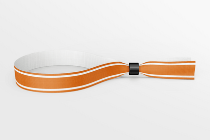 Ett foto av Textilarmband färger I lager från JM Band®. Köp Tygarmband i orange här.