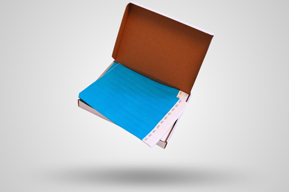 Ett foto av Pappersarmband Låda 1000st från JM Band®. Köp Pappersarmband i Blå här.